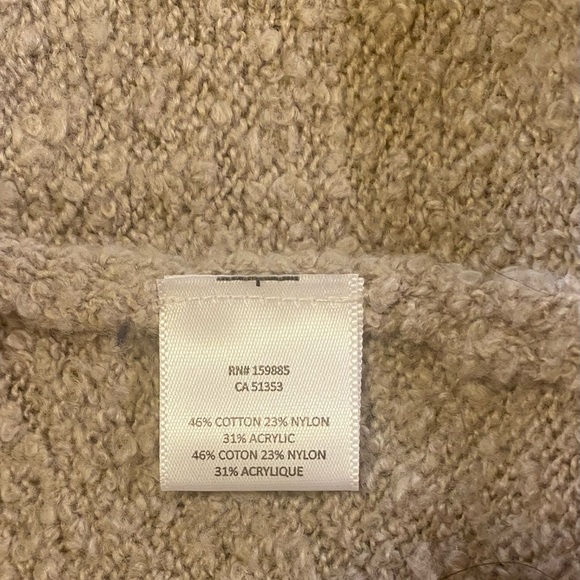 NWT BOBIBLACK HOODIE LONG OPEN CARDIGAN WITH POCKETS SIZE XL IN TAN - Picture 6 of 6